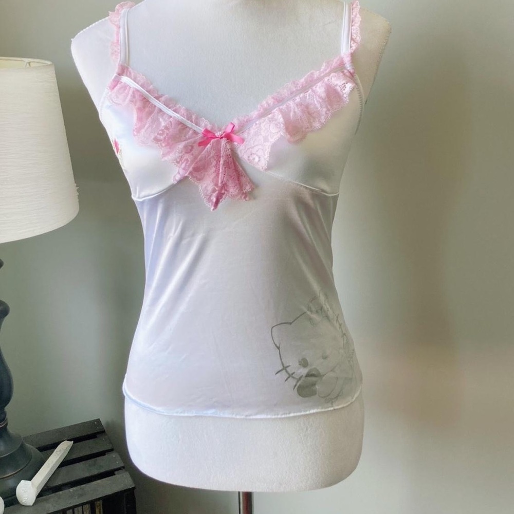 Angel hello kitty lace cami top